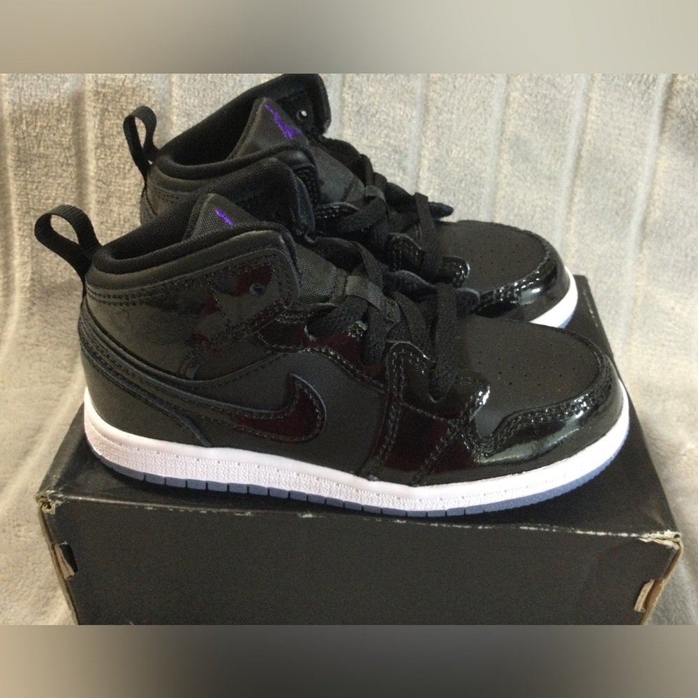 Nike Jordan 1 Mid Se Toddler Color Black/Dark Concord/White - Picture 6 of 15